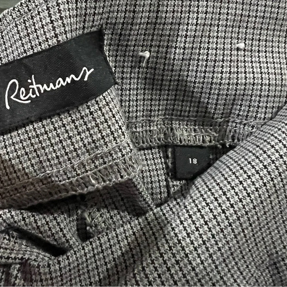 Reitman’s gray small checkered pants, size 18 with stretch. NWOT - Picture 6 of 6